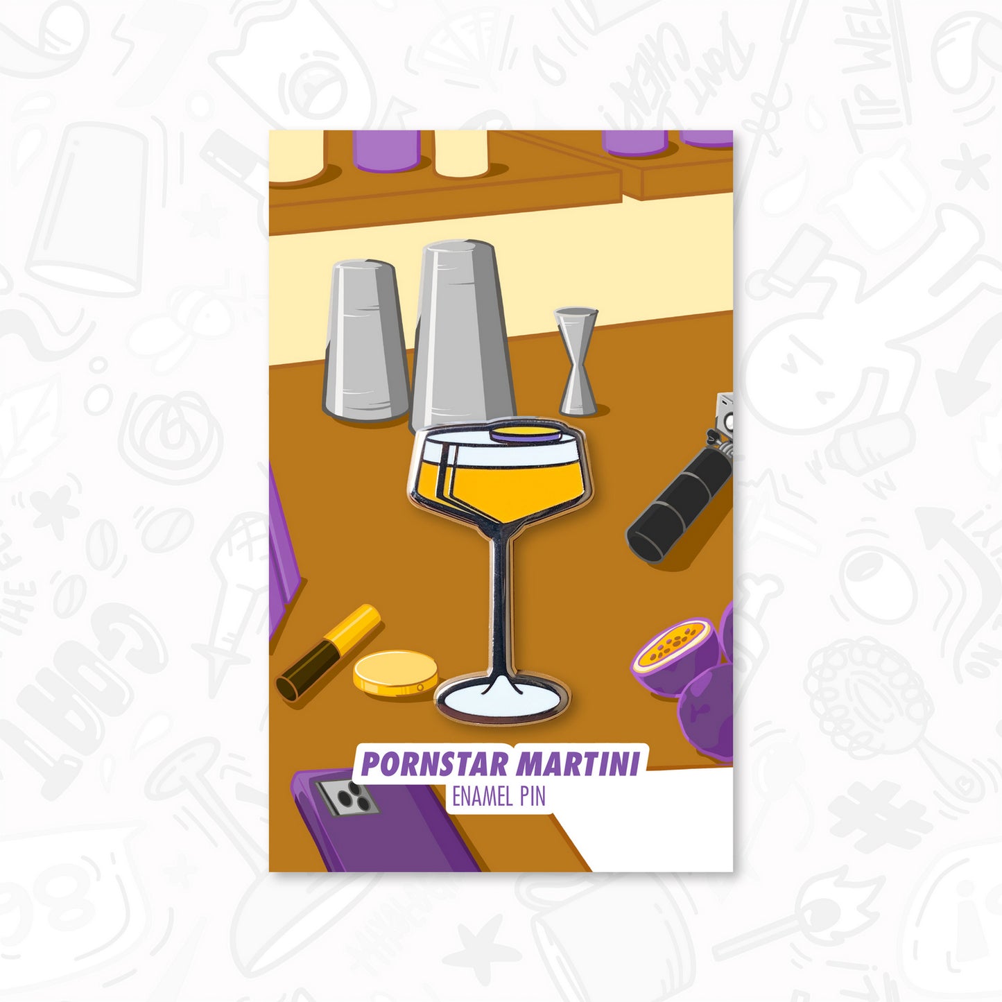 Pornstar Martini Pin