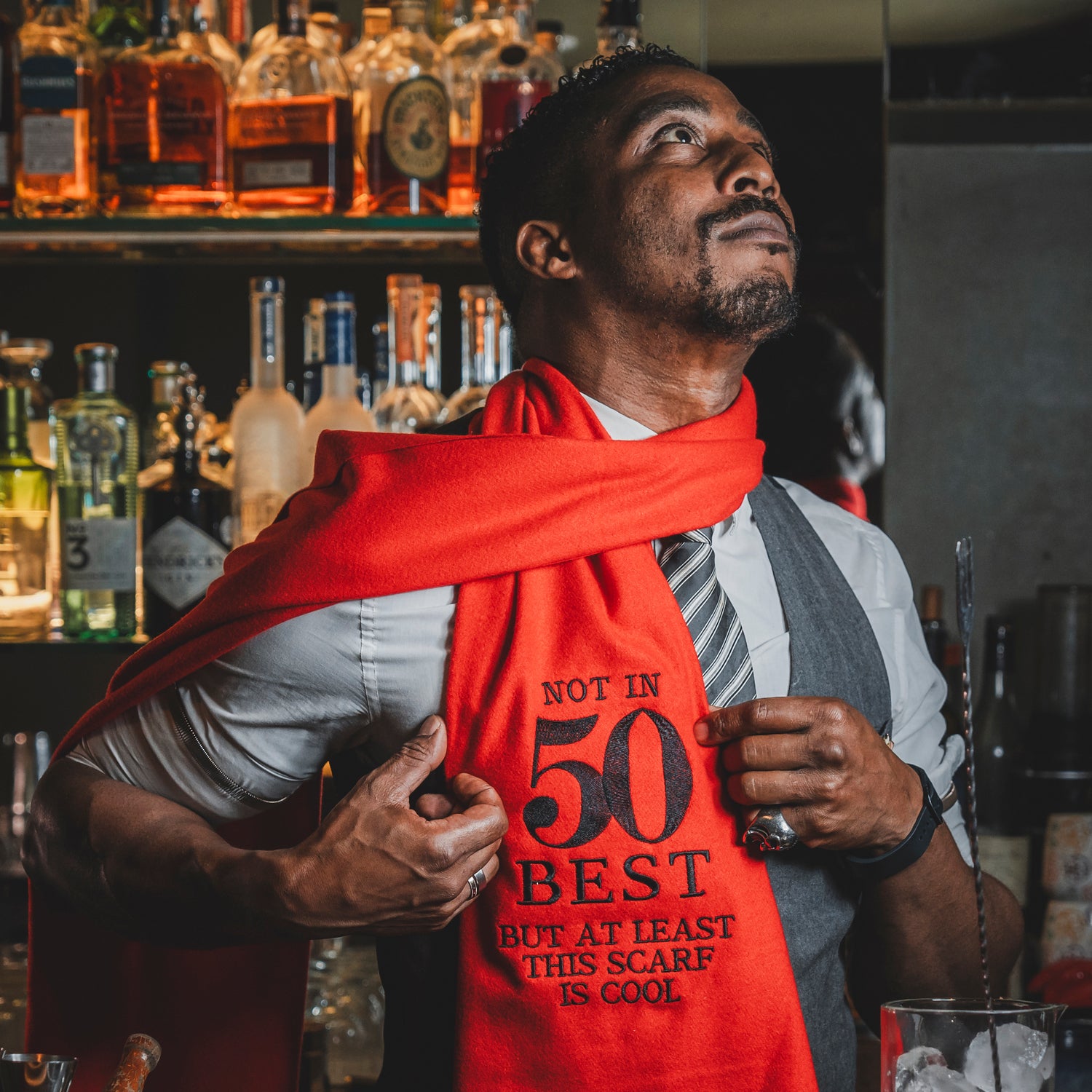 50 Best Bars Scarf Joke Gift Set