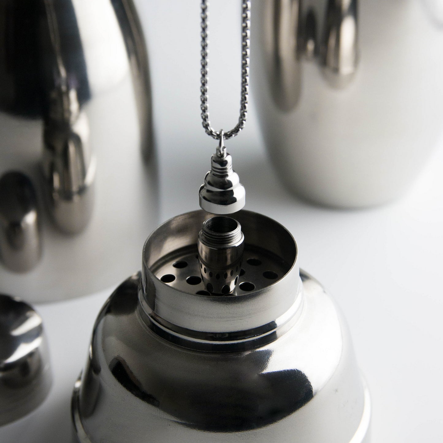 Smallest Cocktail Shaker Ever Necklace Pendant 3-Piece by Broken Bartender