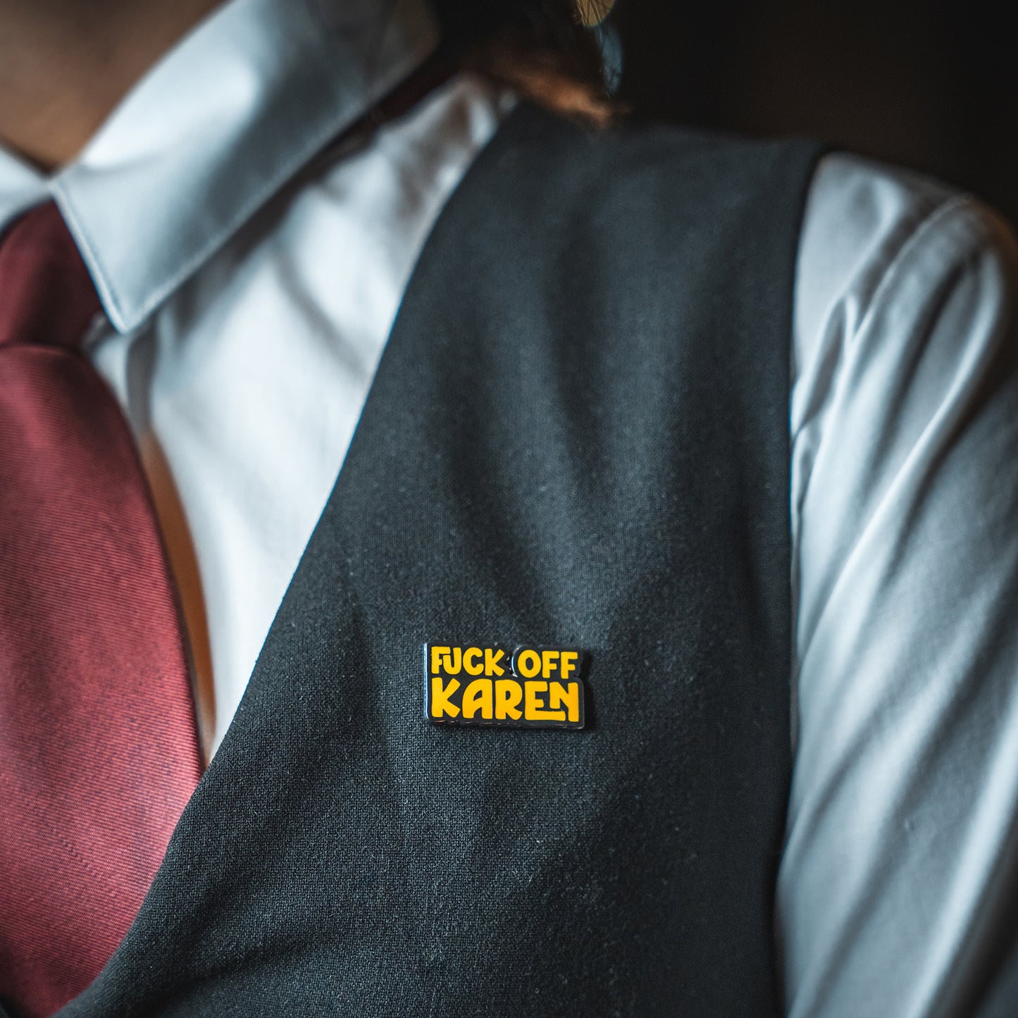 Fuck Off Karen Bartender Pin by Broken Bartender