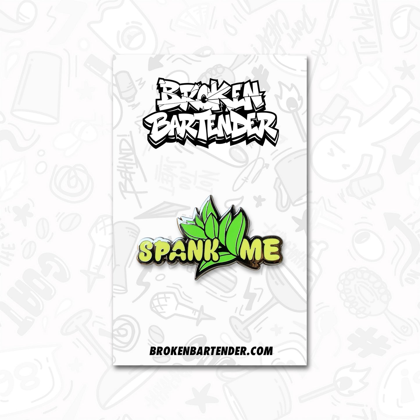 Spank Me Enamel Pin by Broken Bartender