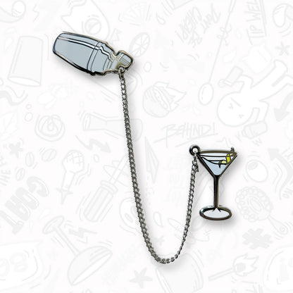 Cocktail Shaker & Martini Pin Set (with Chain) — Kevin Kos