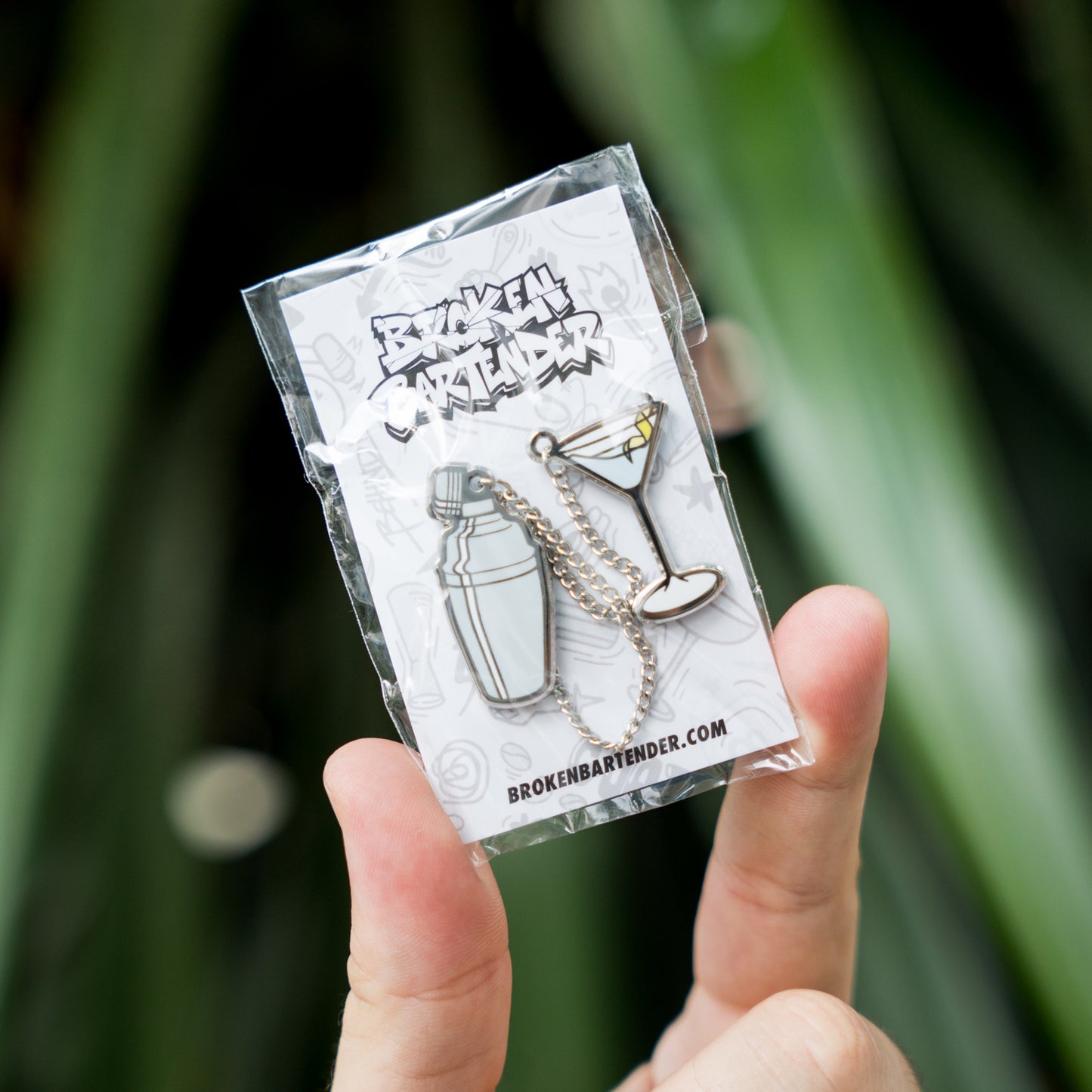 Cocktail Shaker & Martini Pin Set (with Chain) — Kevin Kos