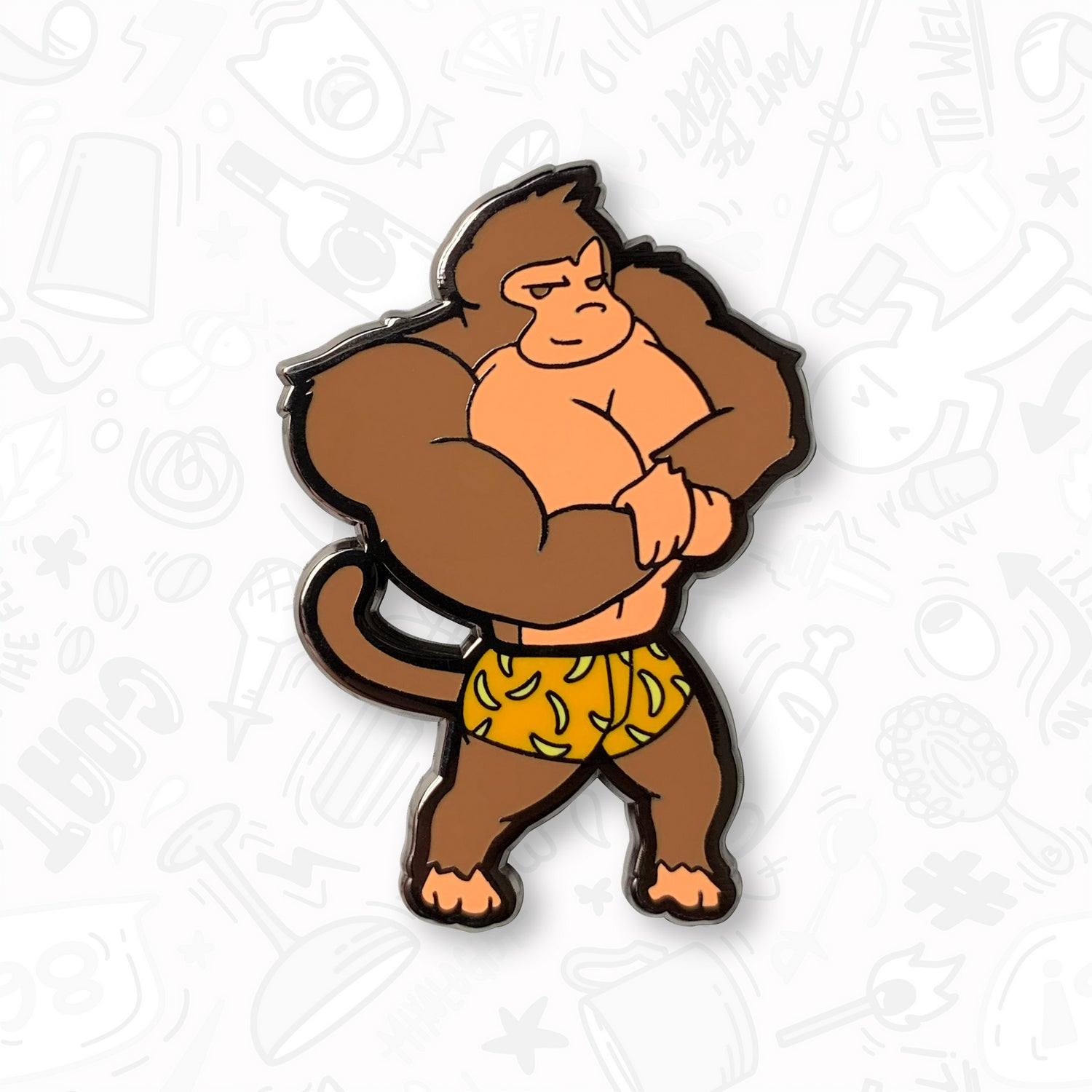 Monkey Deltoid Bartender Pin by Broken Bartender