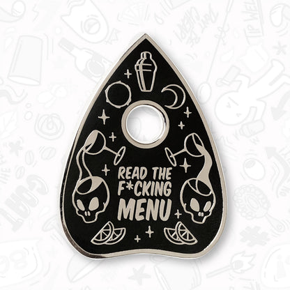 Read The F*cking Menu Bartender Pin by Broken Bartender