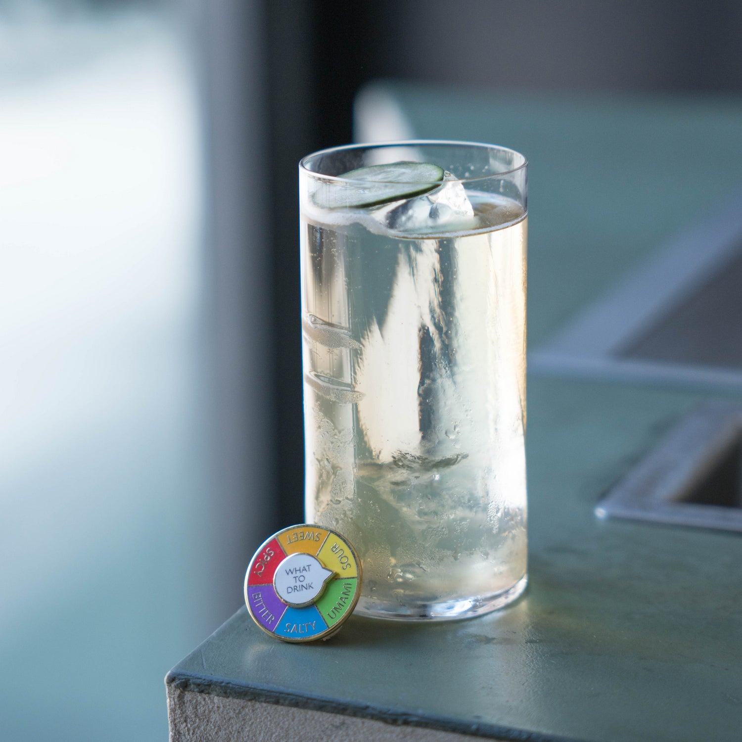 What To Drink Spinner Enamel Pin by Broken Bartender
