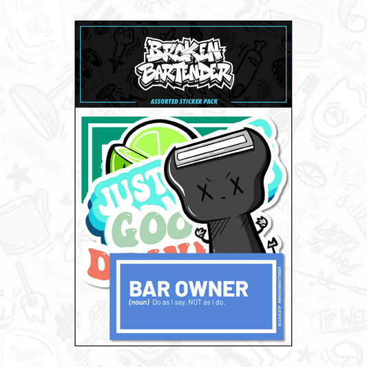Bar Owner Sticker Pack by Broken Bartender
