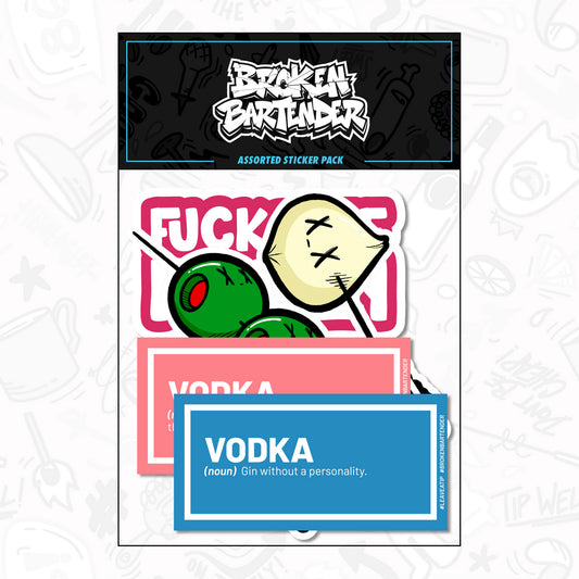 Vodka Sticker Pack by Broken Bartender