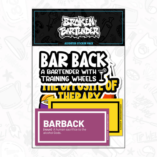 Barback Sticker Pack by Broken Bartender