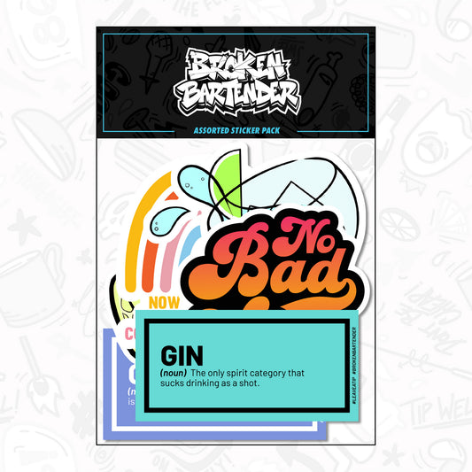 Gin Sticker Pack by Broken Bartender